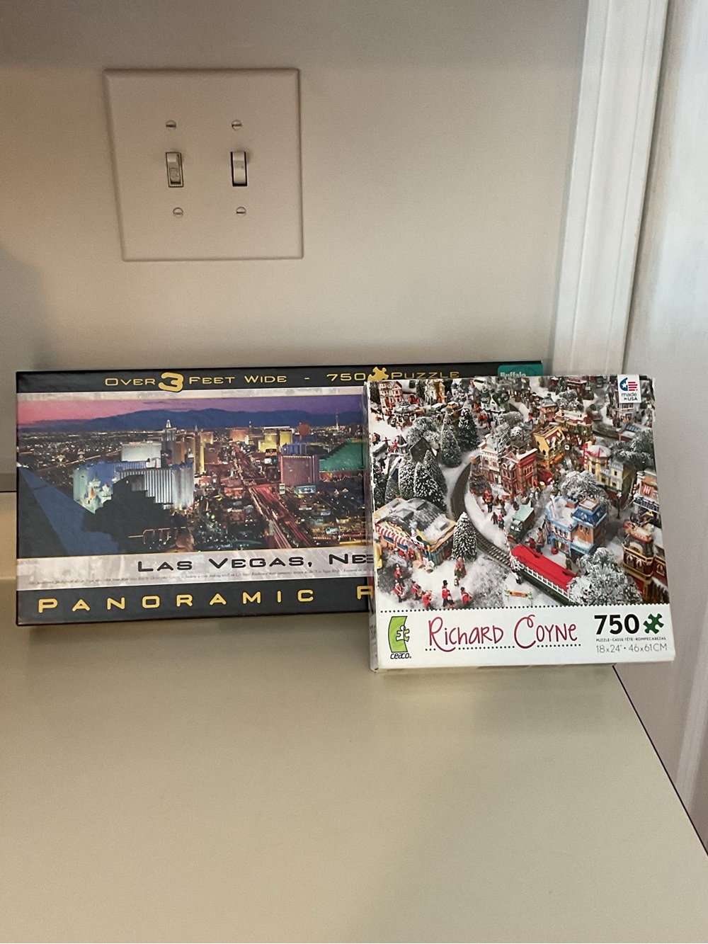 750-Piece Holiday Village & Las Vegas Panorama Puzzles